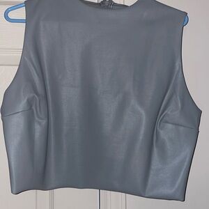 Skims faux leather crop top